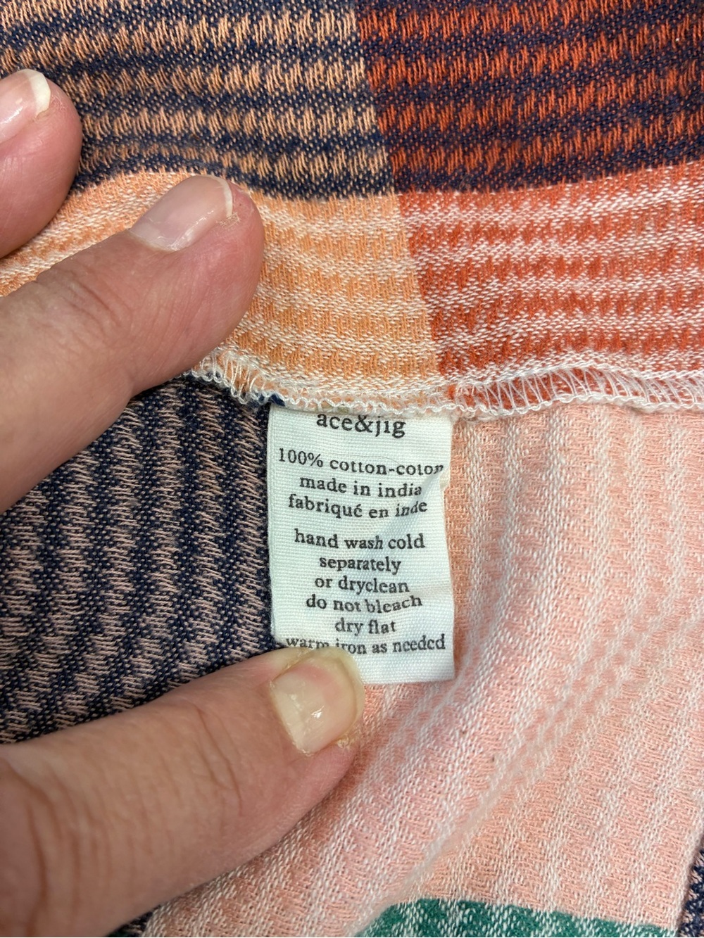 Ace and jig  Plaid Ribbed Knit Midi Dress in Multicolor soft cotton knit - Picture 8 of 8